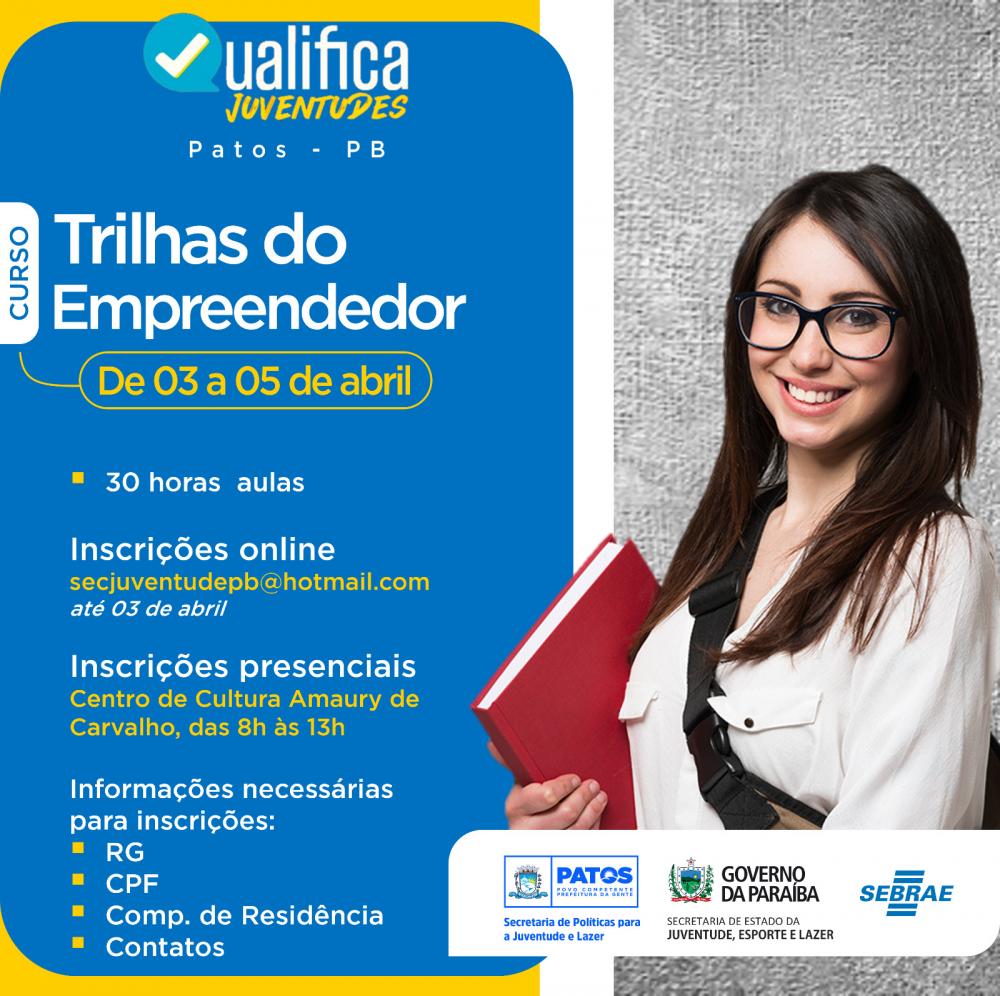 Secretário de Juventude de Patos convida jovens para participarem de curso de empreendedorismo – inscrições abertas