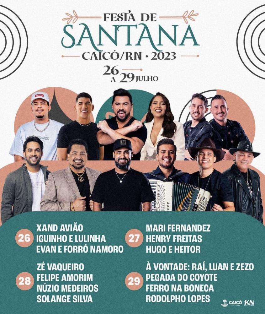 Divulgada a programação dos shows da Ilha durante a Festa de Sant’Ana 2023