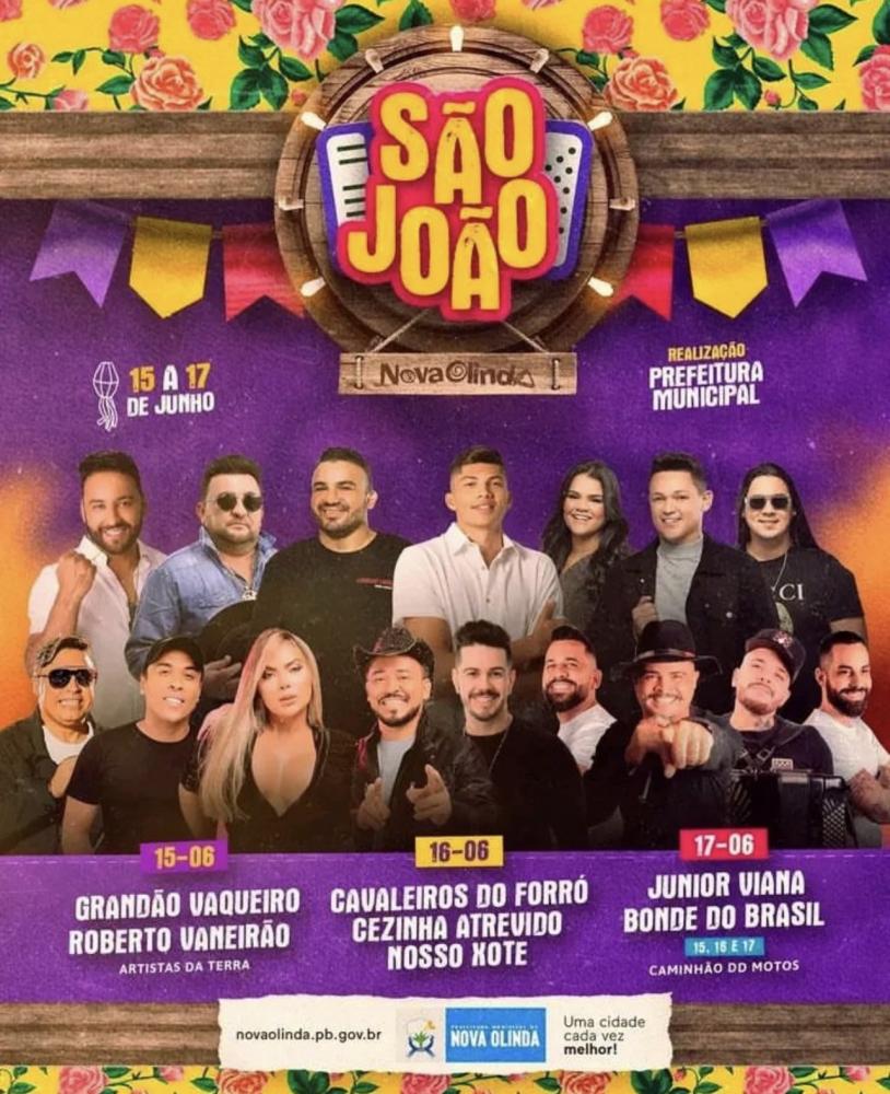 Confira a programação do São João de Nova Olinda-PB
