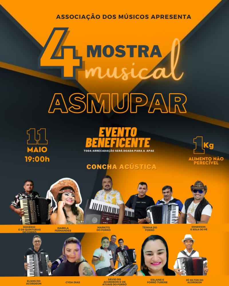 Associação dos Músicos Populares de Patos e Região realiza evento beneficente na próxima quinta(11). Confira a programação! 