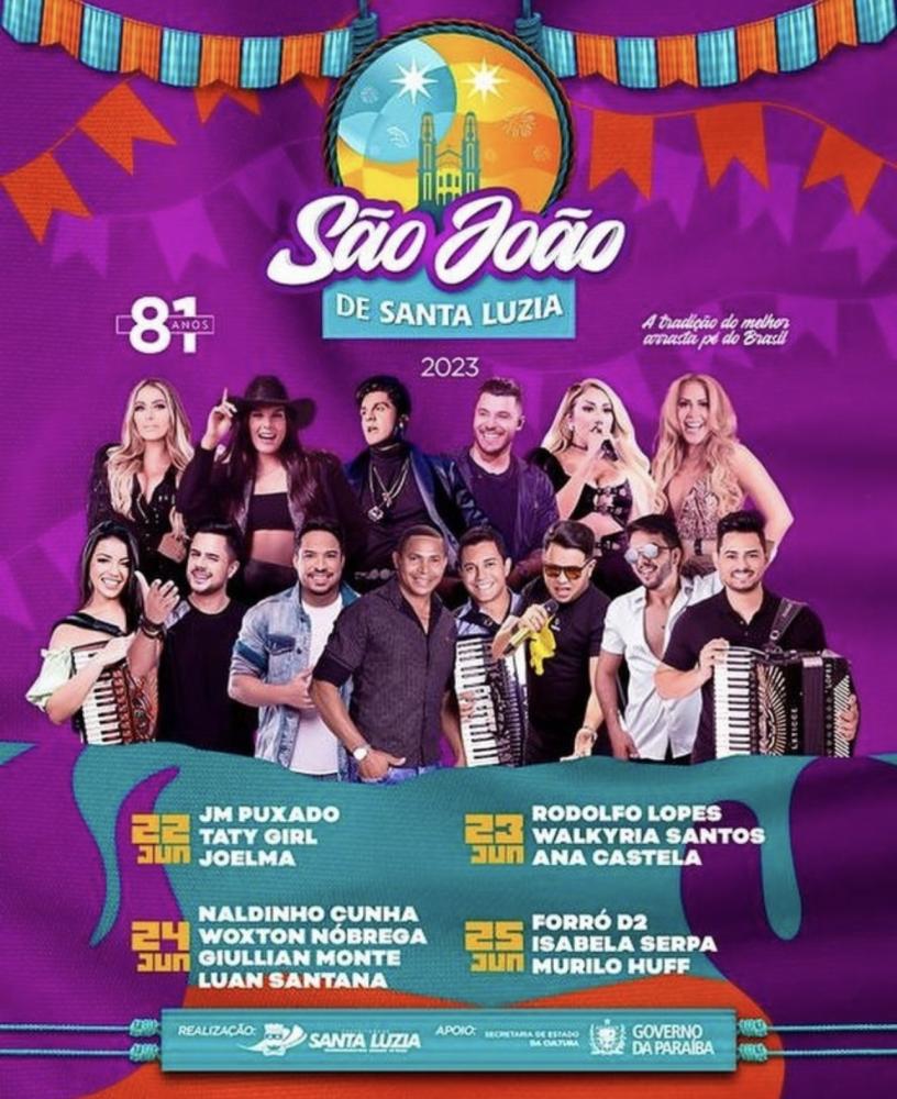 Prefeito Zezé anuncia a programação oficial do São João de Santa Luzia. Confira ! 