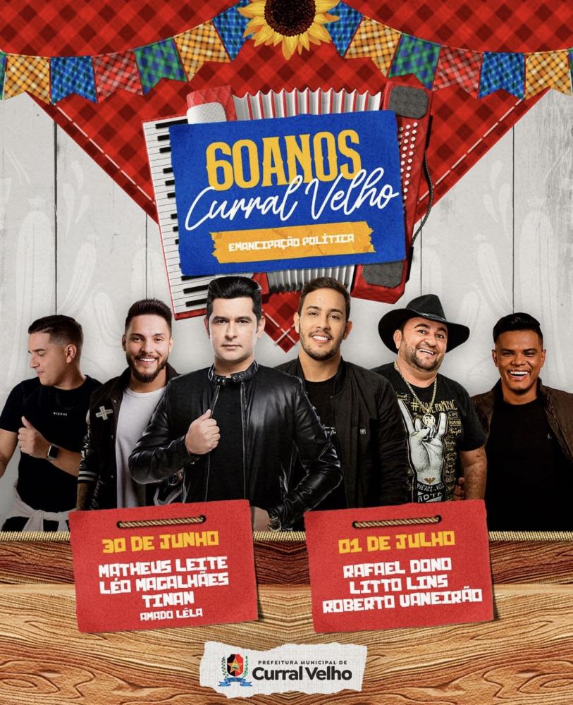 Léo Magalhães é atração principal da festa dos 60 anos de emancipação política de Curral Velho -PB