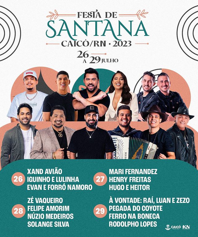 Confira a programação oficial da Festa de Santana que acontece de 26 a 29 de julho ! 