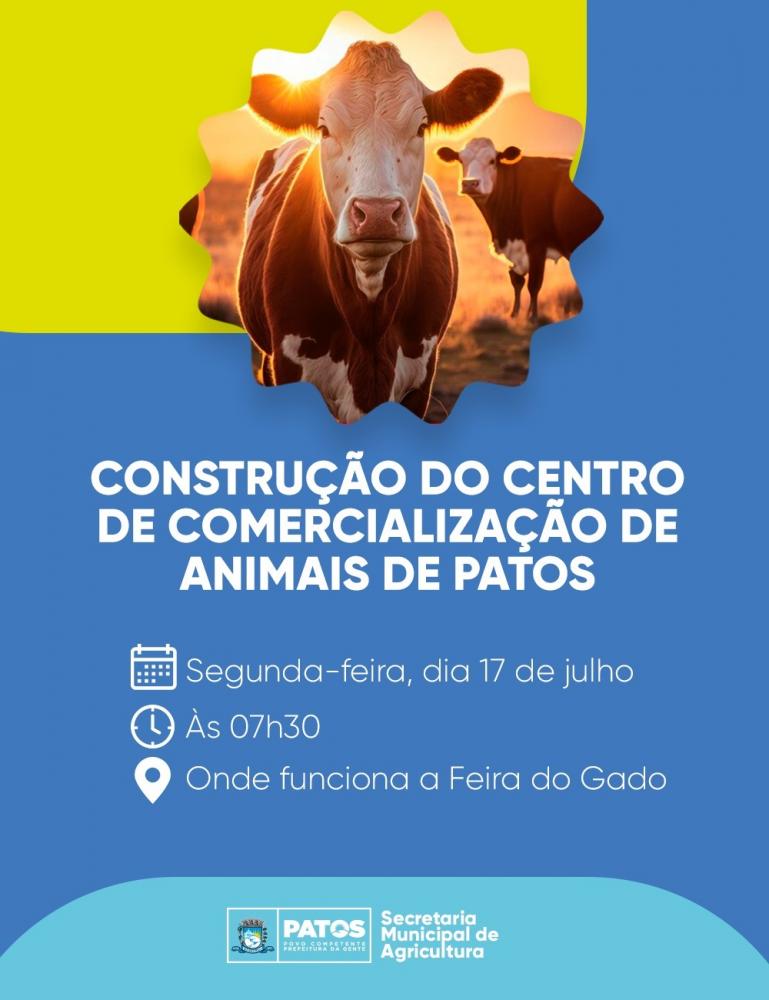 Prefeito Nabor assinará ordem de serviço para a construção do Centro de Comercialização de animais, na próxima segunda(17). 