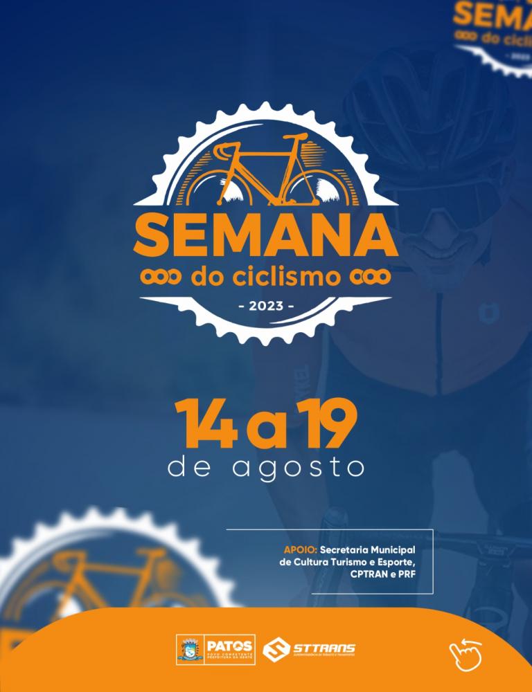 De 14 a 19 de agosto acontece em Patos a Semana Municipal do Ciclismo. Confira programação!