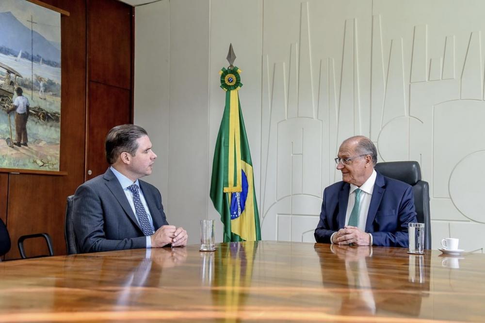 Deputado Hugo Motta se reúne com o vice-presidente da República , Geraldo Alckmin 