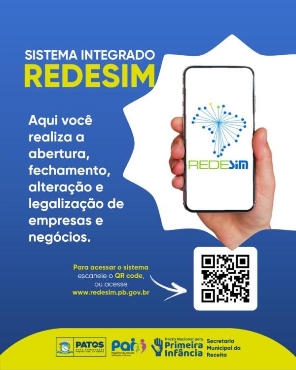 Para facilitar abertura de empresas, Prefeitura de Patos aderiu ao sistema integrado da REDESIM Paraíba, desde 2021