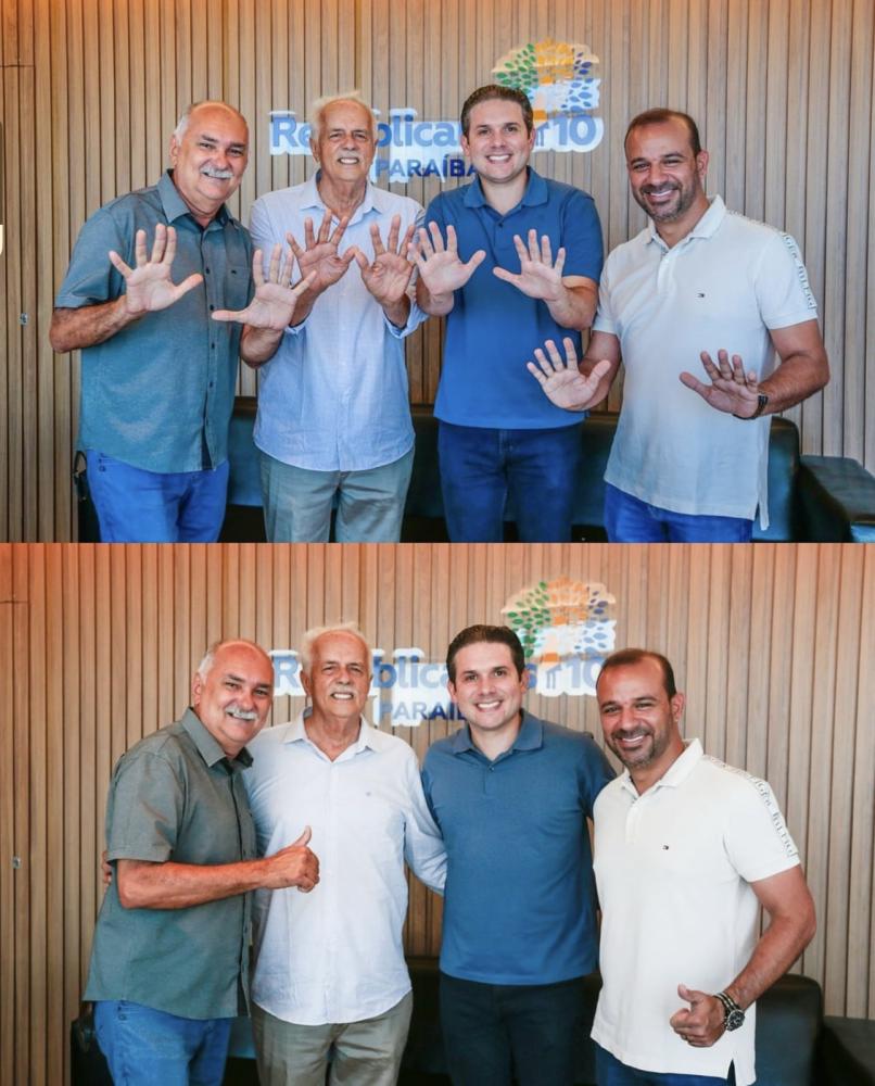 Prefeito de Santa Luzia, Zezé, vice Chicão e pré-candidato a prefeito, Henry Lira, se filiam ao Republicanos