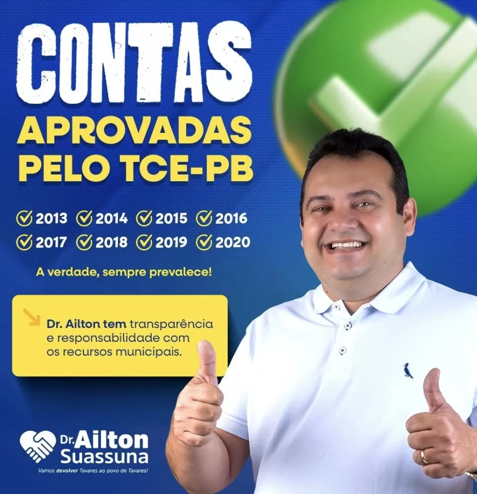 Dr° Ailton desmente Fake News e comprova todas as suas contas aprovadas pelo TCE-PB